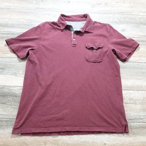 Covington Mens XL Short Sleeve T Shirt Casual Athletic Sport Cotton Wine Pocket